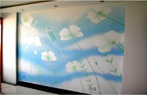 镇安画墙绘怎么画好白云的蓬松感？