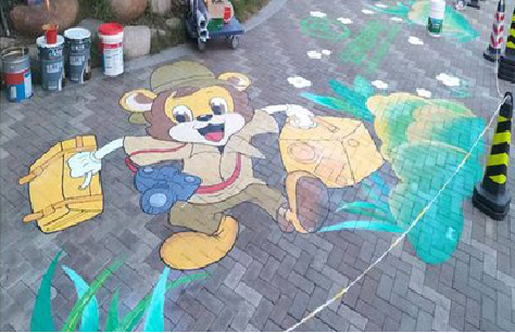 镇安夏季画地面彩绘会遇到的问题