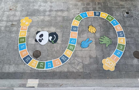 镇安地面游戏彩绘