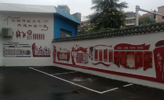 镇安社区文化墙的创意设计。