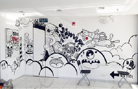 镇安手绘墙并非传统涂鸦。